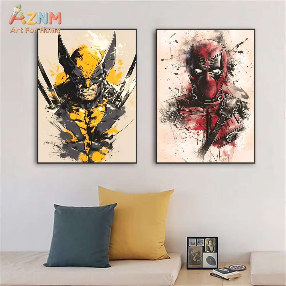 Anime Merchandise Posters - Unframed Canvas Wall Art of Superhero
