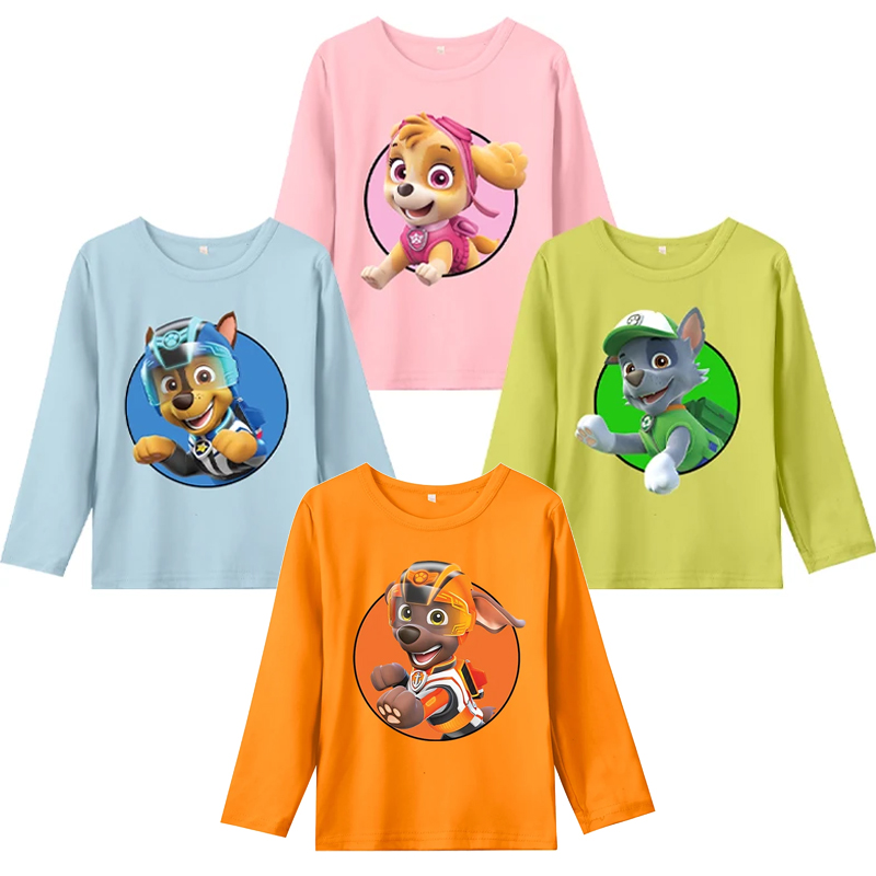 Anime Girl Merchandise - Paw Patrol Long-sleeved T-shirt for Boys