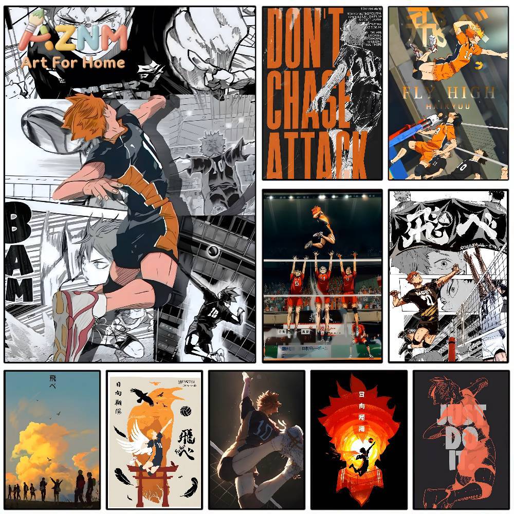 Anime Merchandise Posters - Japanese Anime Haikyuu Poster Art With