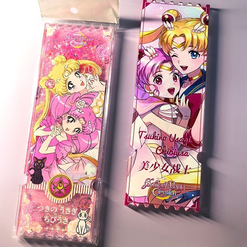 Anime Merchandise Gift - Sailor Moon-themed sand ticket keepsake ornament,