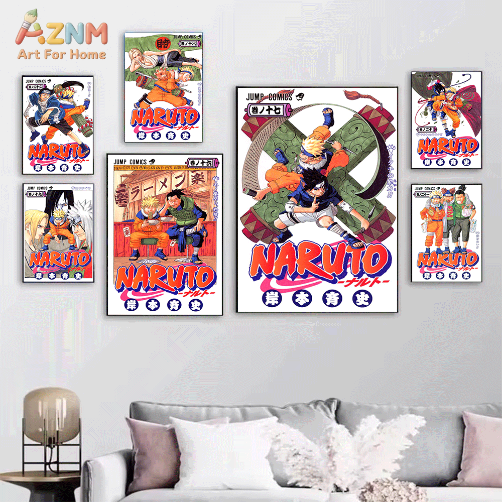 AZNM Naruto Manga Cover Canvas - Anime Merchandise Posters 评论和价格