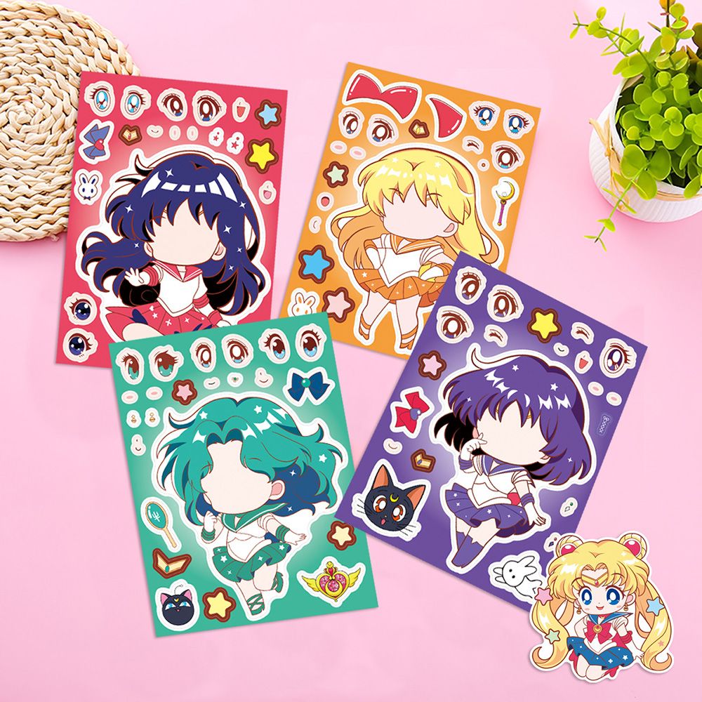 8/16PCS Sailor Moon Face-Chang - Anime Merchandise Posters 评论和价格