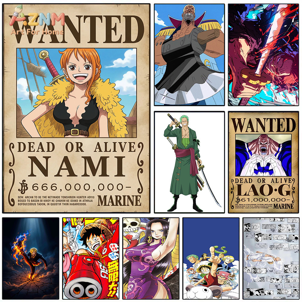 AZNM One Piece Nami Wanted Pos - Anime Merchandise Posters 评论和价格